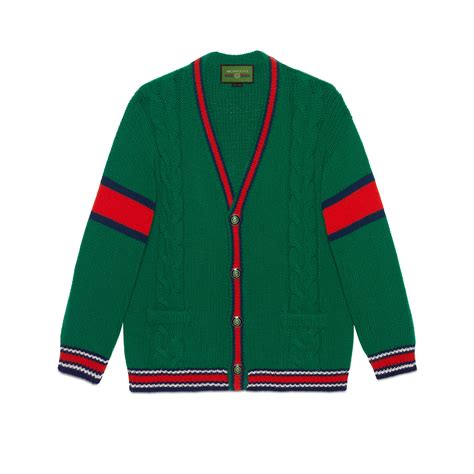 Gucci Diy Unisex Wool Cardigan In Green 